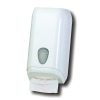 White Interleaf Toilet Tissue Dispenser with Universal Key - A62001