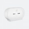 White Double Jumbo Toilet Tissue Dispenser with Universal Key - A59411SP